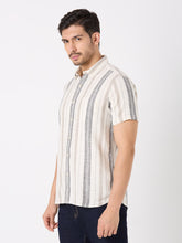 White Striped Regular Fit Shirt